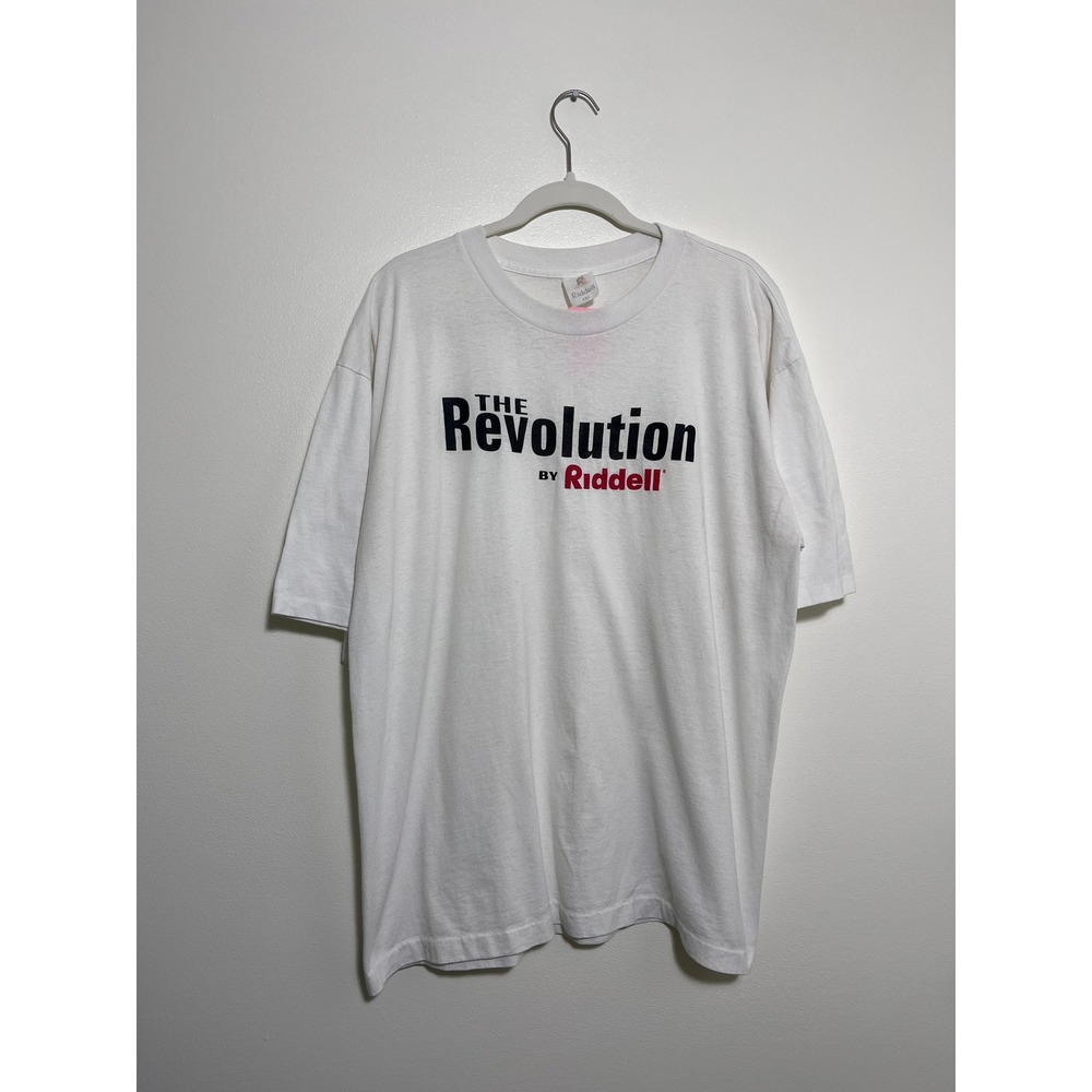 Riddell 90s vintage mens grey graphic tee